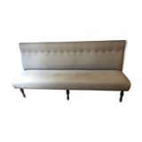 Reupholstered vintage restaurant bench