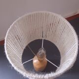 Ceramic lamp and rope lampshade