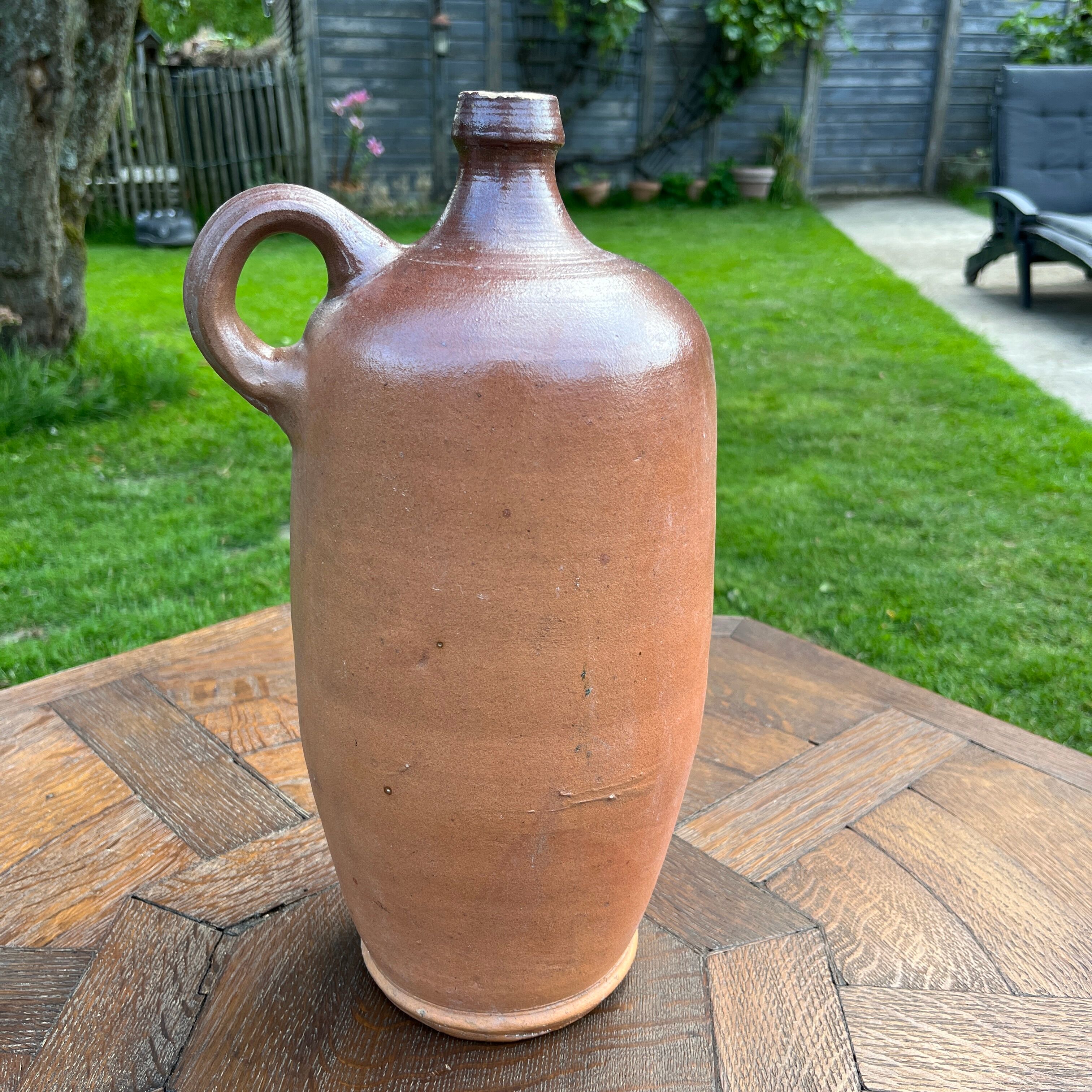 Set of 3 brown terracotta basins