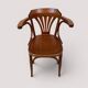 Fauteuil de bureau bistrot en hêtre courbé, style Thonet, circa 1960