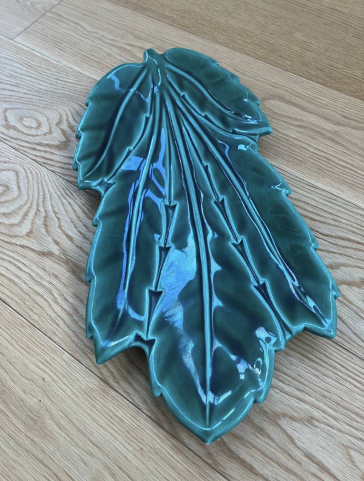 Long dish or platter in Vallauris style.