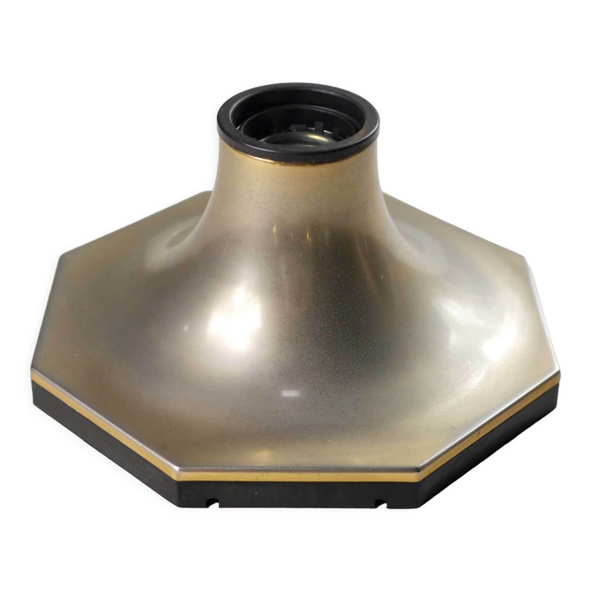 Octagonal silver brass wall lamp Motoko Ishii