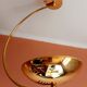 Vintage gold metal arc pendant light, 1980s