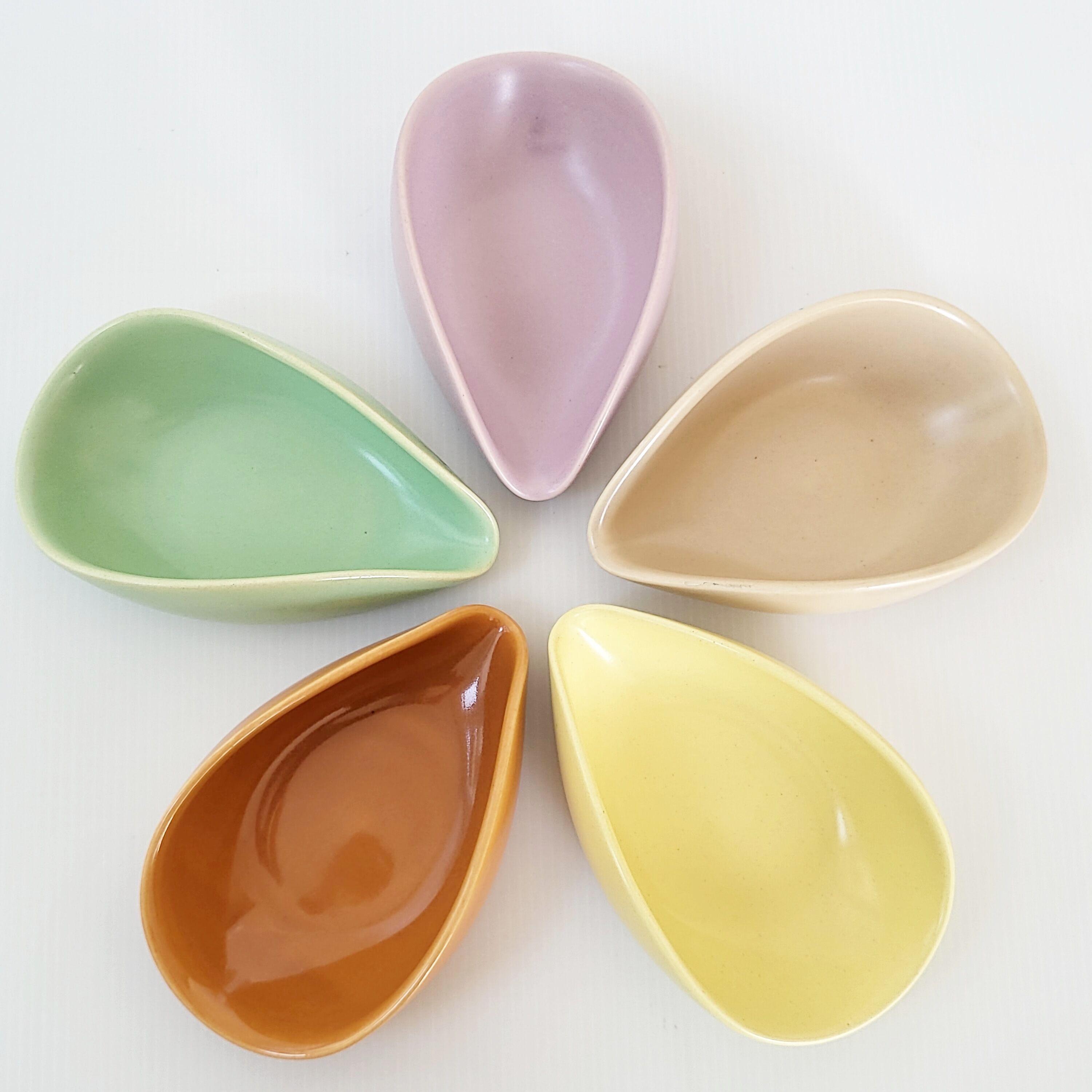 Suite of 5 vintage pocket trays 1950