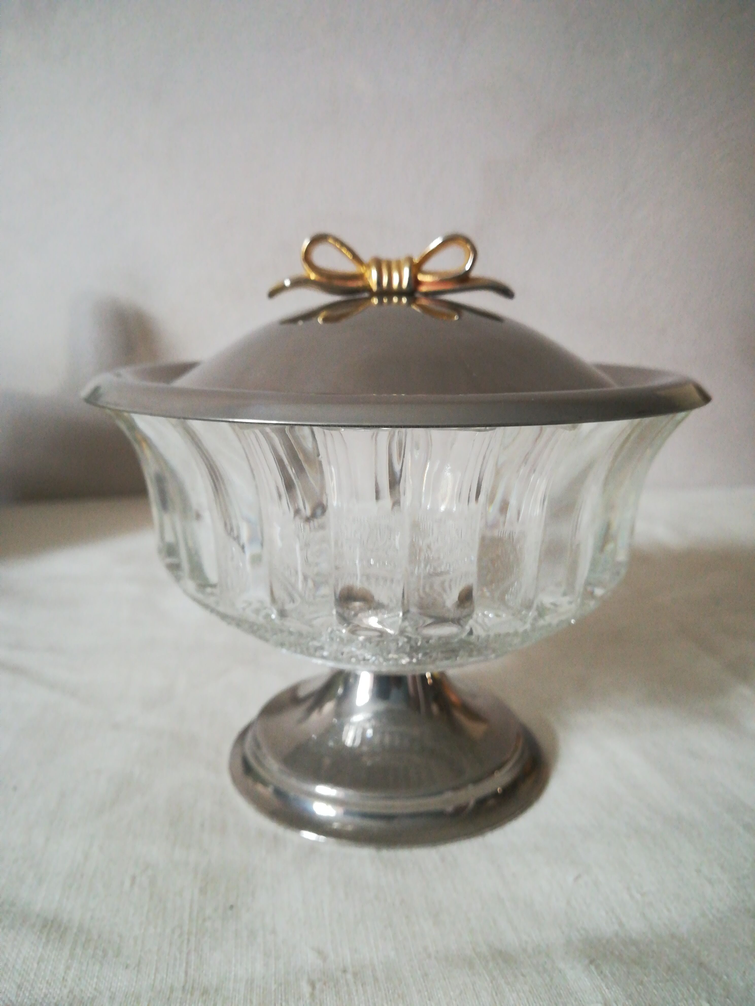 Glass and metal candy