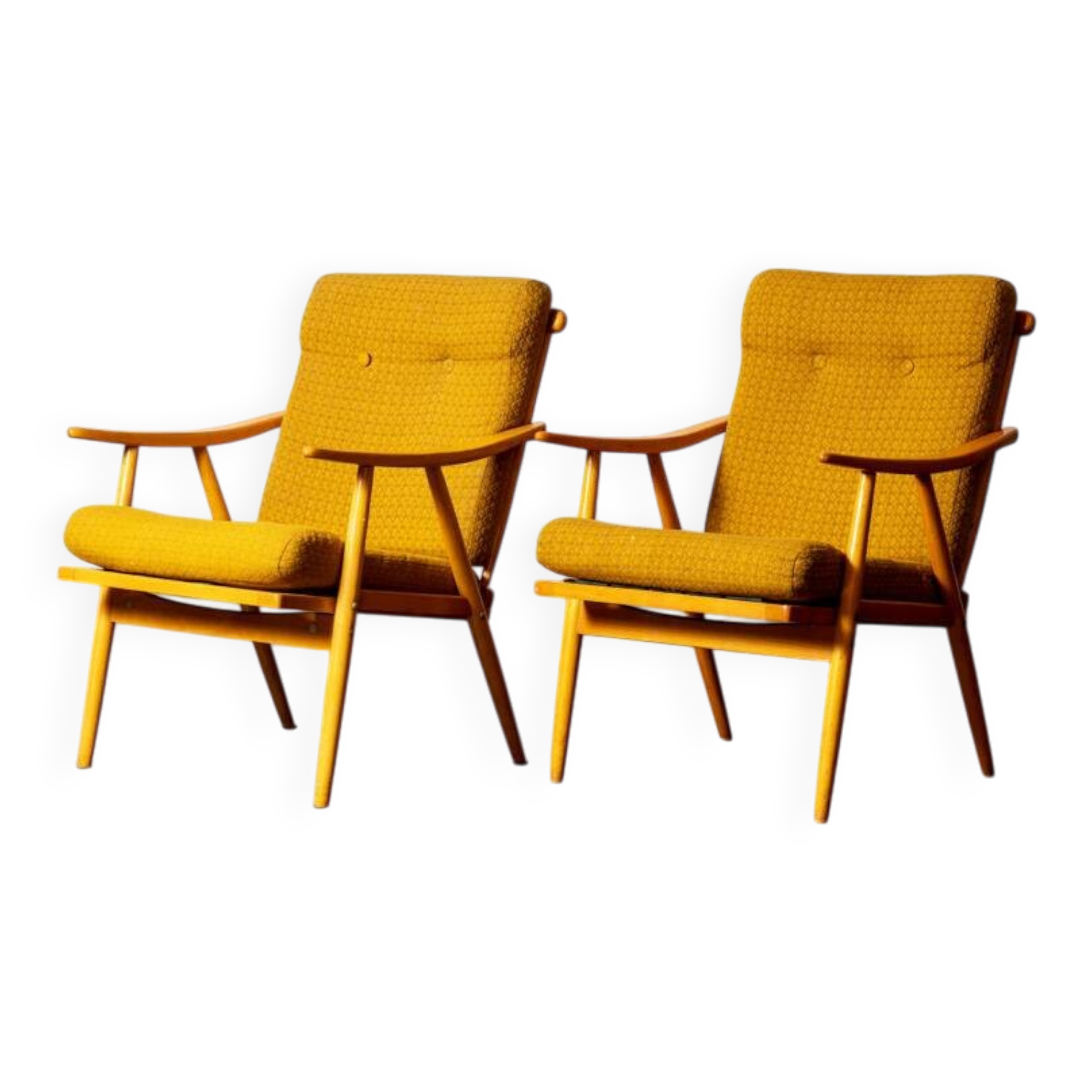 Boomerang armchair, original fabric