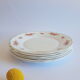 Set of 8 dessert plates opaline pink patterns Arcopal France Vintage