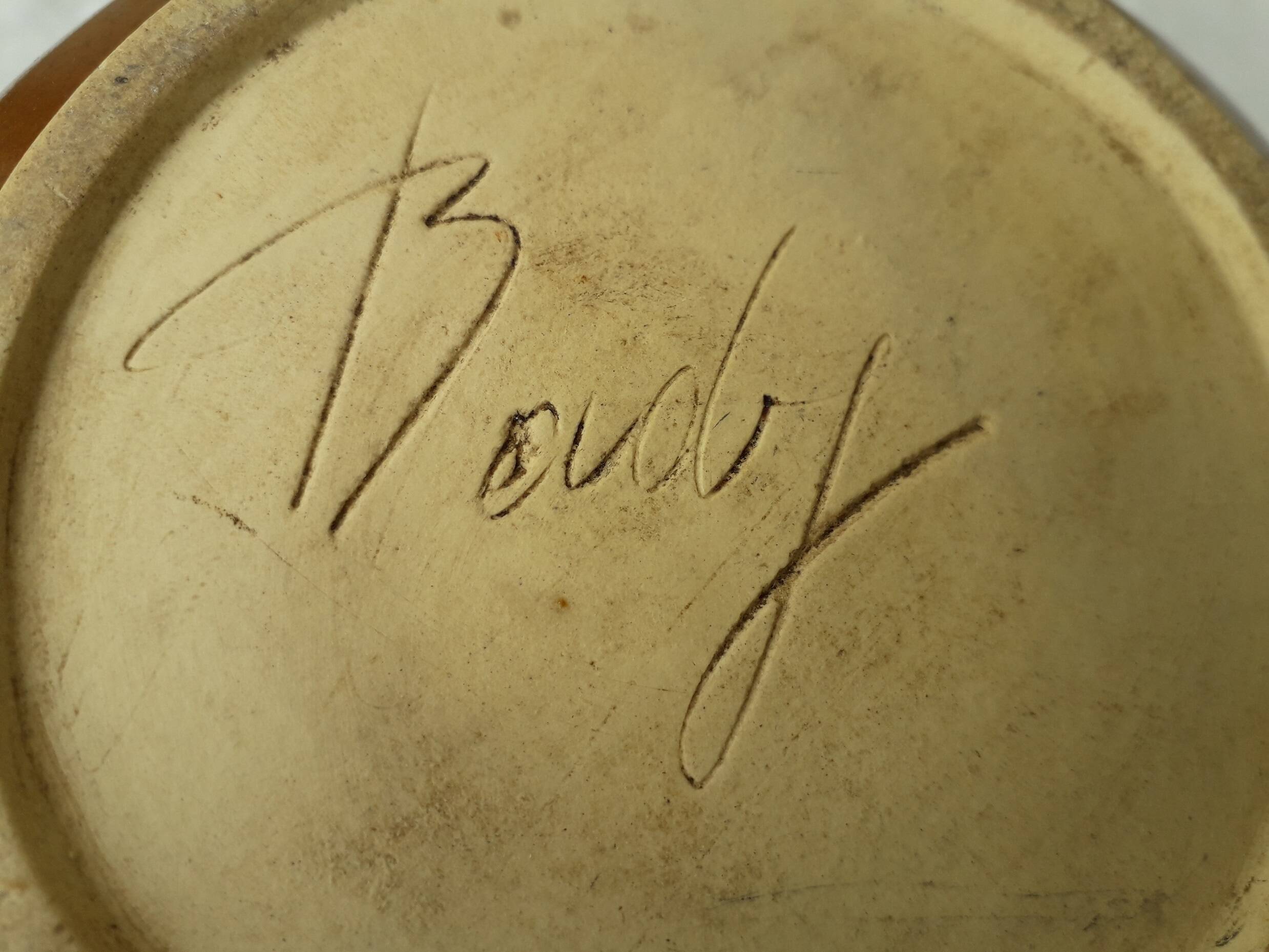 Stoneware vase signed Bady