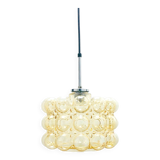 Mid-Century Amber Bubble Glass Ceiling Light/Pendant by Helena Tynell for Limburg, Germany, 1960s