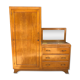 Rare asymmetrical dressing cabinet 50s