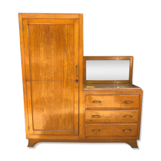 Rare asymmetrical dressing cabinet 50s