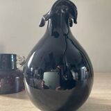 Duo of vintage glass paste vases from the 70s