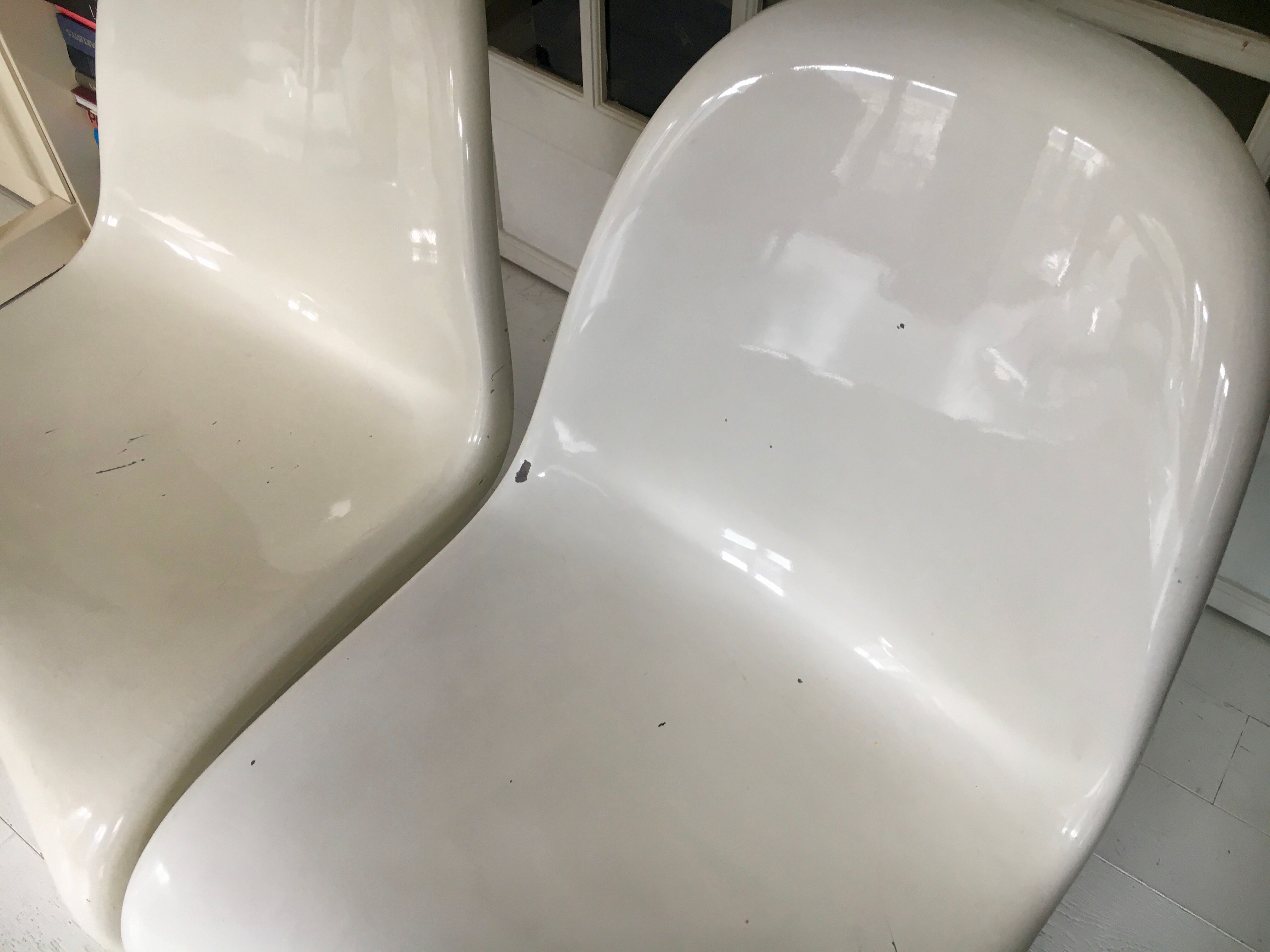 Pair of Verner Panton S chairs in fiberglass, Series 1, 1967