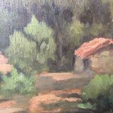 Painting : "Pinède à Pourcieux" - Var Provence signed Félix Pascal 1939 + frame