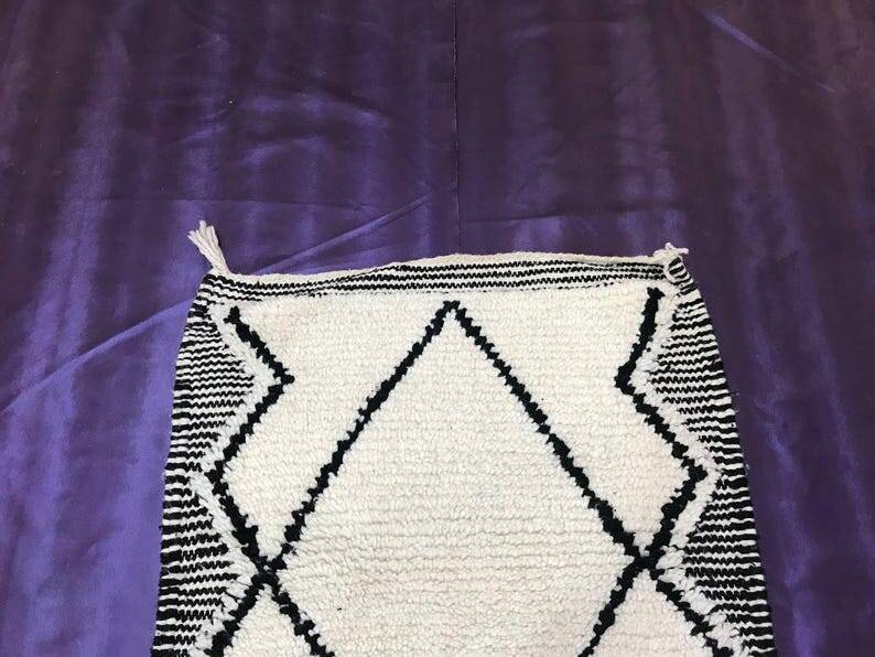 Handmade pure wool traditional hallway rug size 75/300 cm
