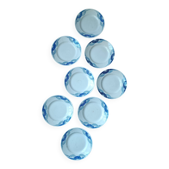 8 Art Deco plates Moulin des Loups