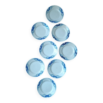 8 Art Deco plates Moulin des Loups
