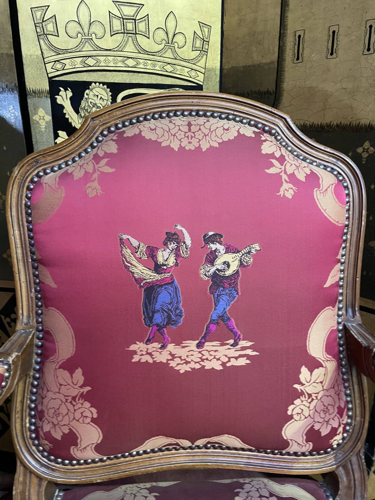 Pair of Louis XV style convertible armchairs
