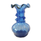 Vase in blown blue glass