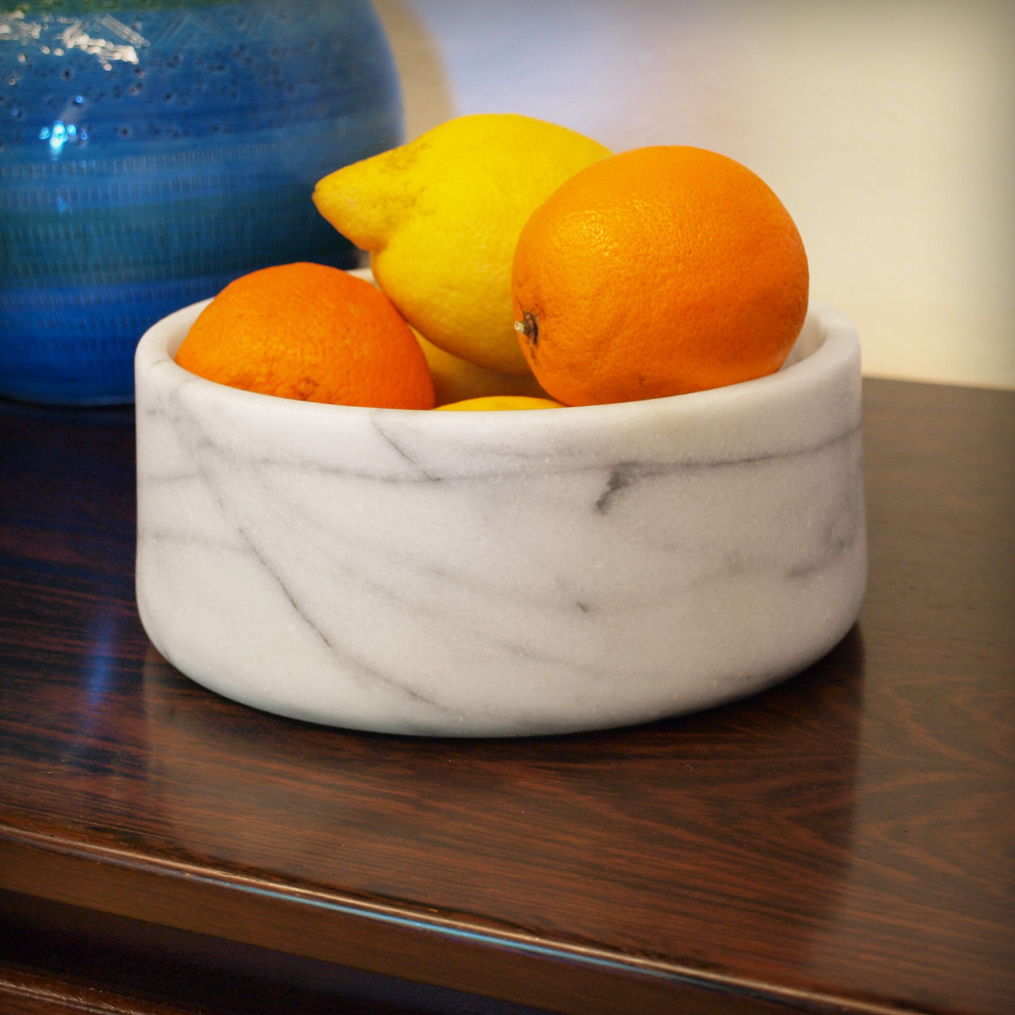 Carrara marble fruit cup