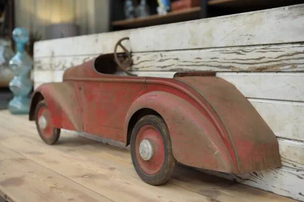 Antique tin toy car from the 1930s