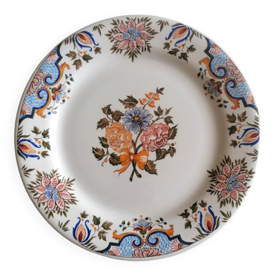 Assiette faïence Gien décor Bordeaux
