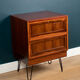 Restored Mid Century Danish Rosewood Sideboard Lamp Table Chest On Hairpin Legs