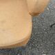 Paire de fauteuils vintage à piètement métal et tissu orange 60 70