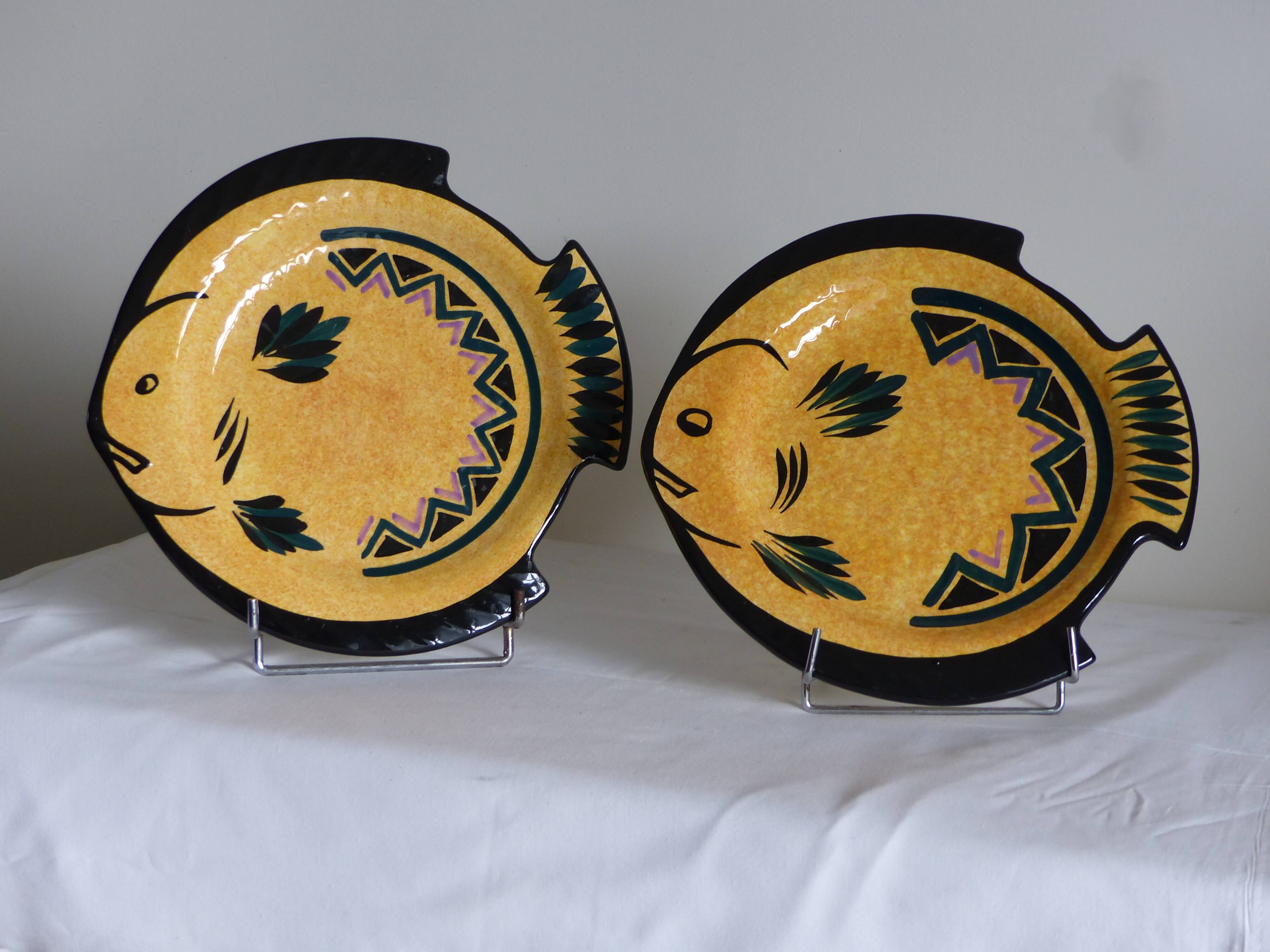 2 fish plates, St Jean Bretagne.