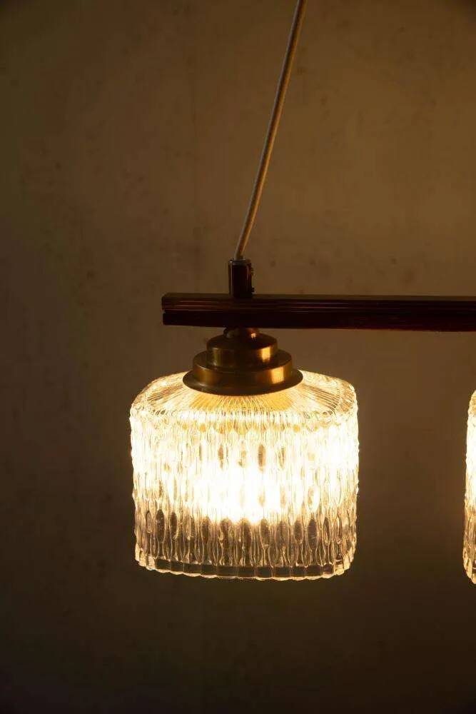 Vintage glass suspension for dining table