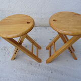 Pair of 80s folding stools