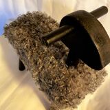 Vintage Scandinavian sheep stool