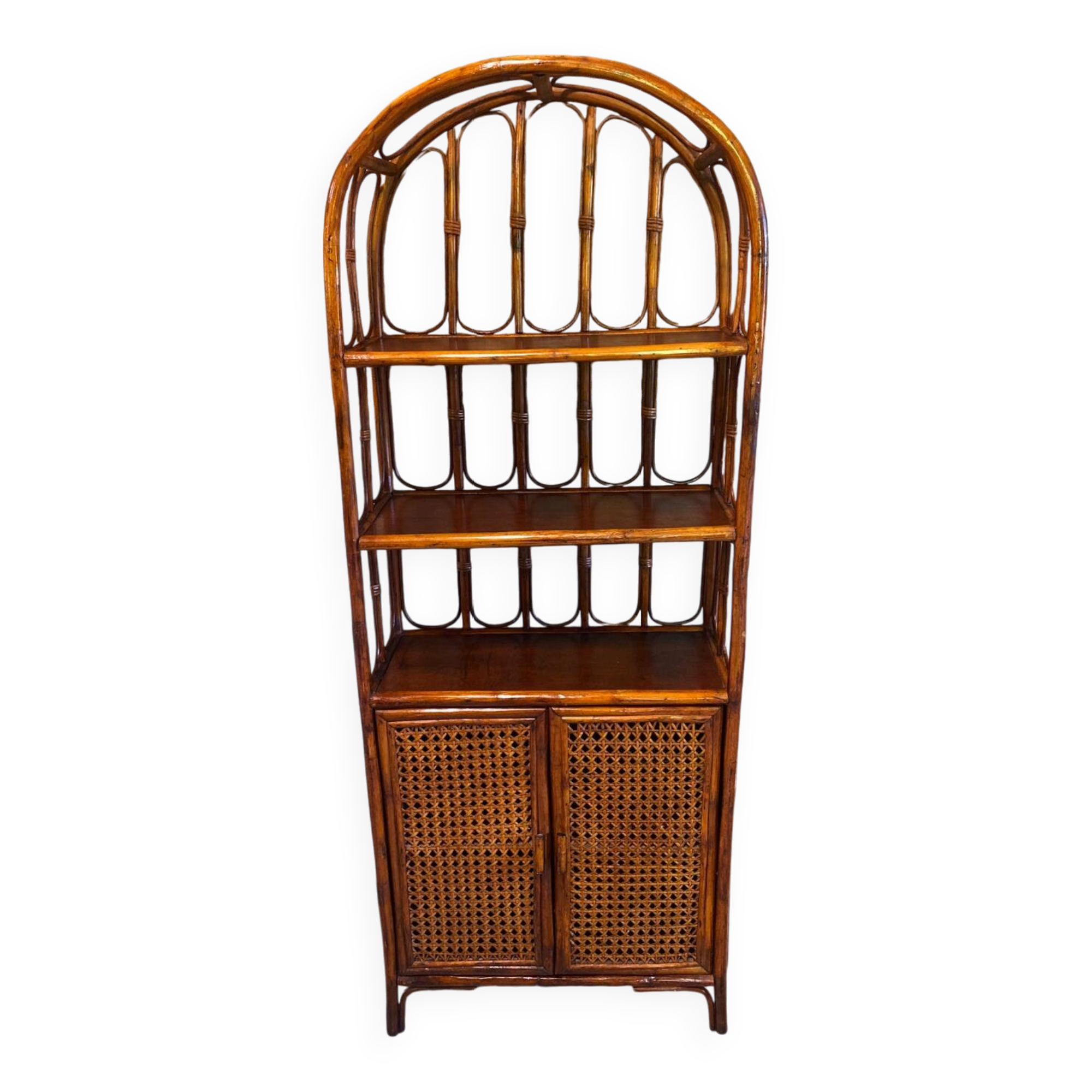 Vintage rattan shelf