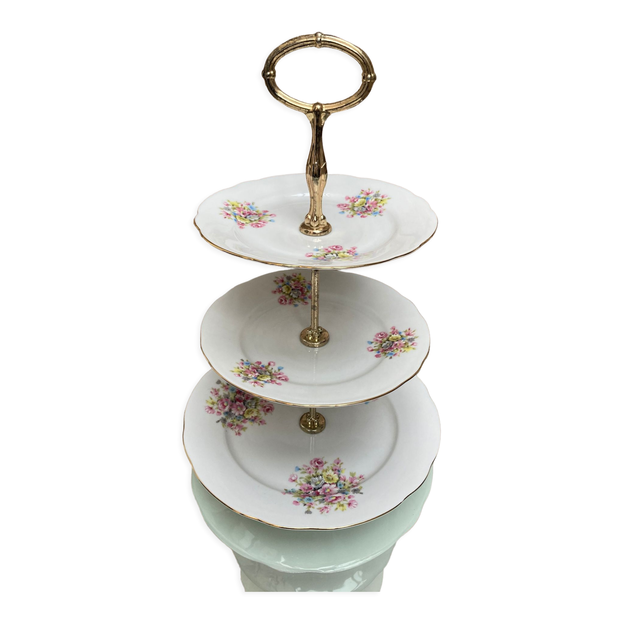 Silent servant flowered porcelain