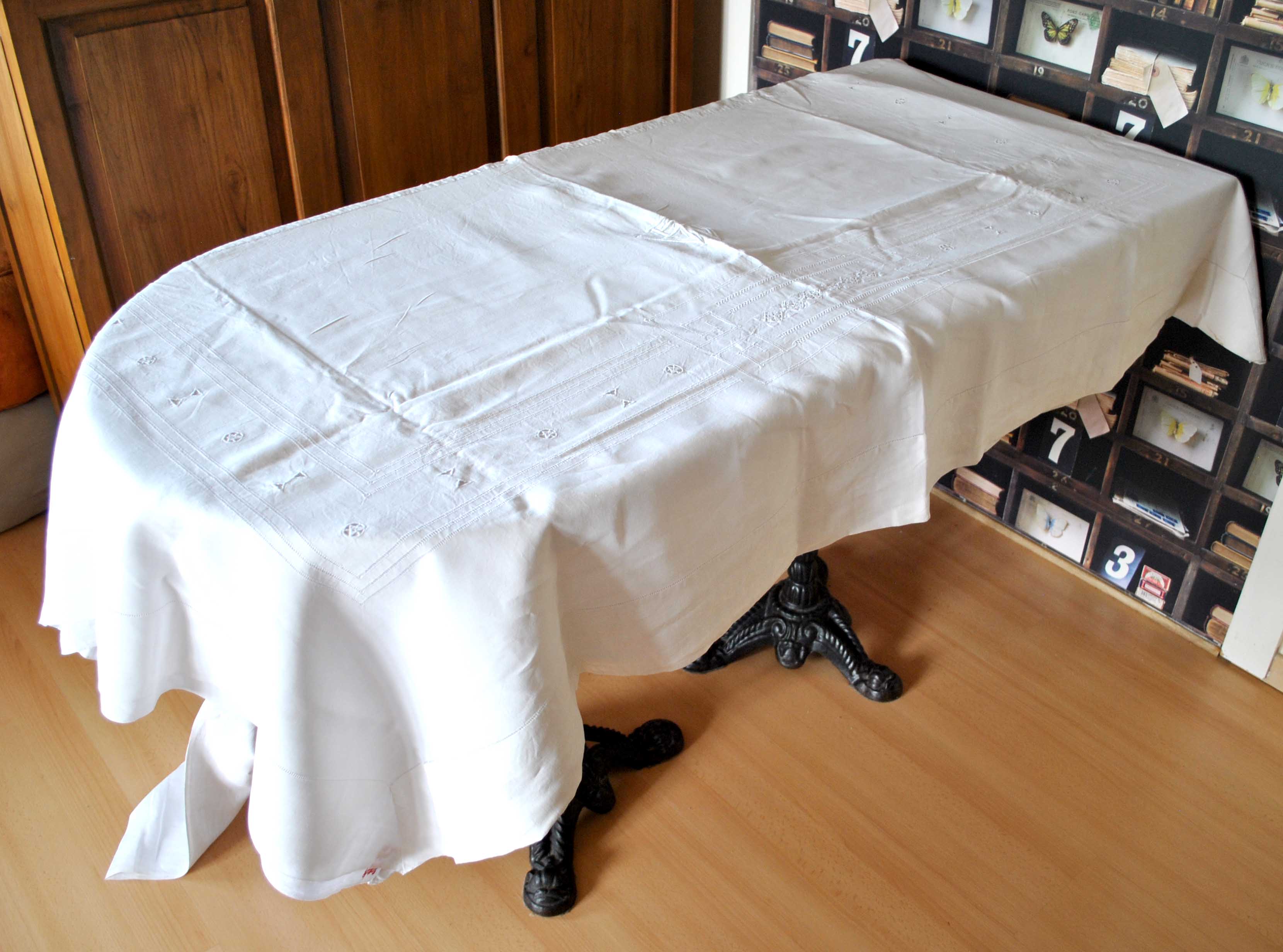 Embroidered sheets openwork monogrammed WB 175x320 *T*