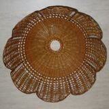 Braided wicker lampshade