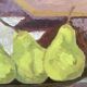 “Still life with pears” by Liliane Mallet-Hecq Oil on panel.