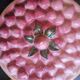 Vintage dessert plate in glazed ceramic with strawberry design, 1950s-1970s.