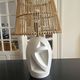 Lampe vintage en céramique ajourée