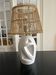 Lampe vintage en céramique ajourée