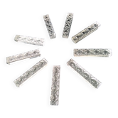 Set of 9 Hungarian crystal knife rests, strip shape