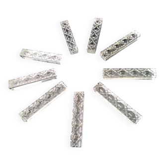 Box of 9 knife holders in Hungarian crystal, ruler shape