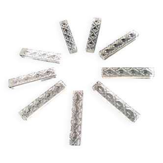Box of 9 knife holders in Hungarian crystal Ruler shape