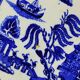 9 Antique Plates 19th Century Blue Willow Pattern Chinese Blue Decor