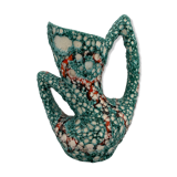 Vintage ceramic vase from vallauris, enamel "fat lava" 1960s