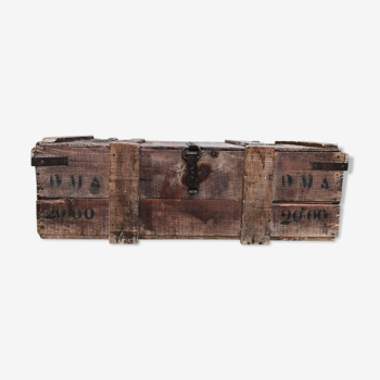 Wooden and metal military case, circa 1960
