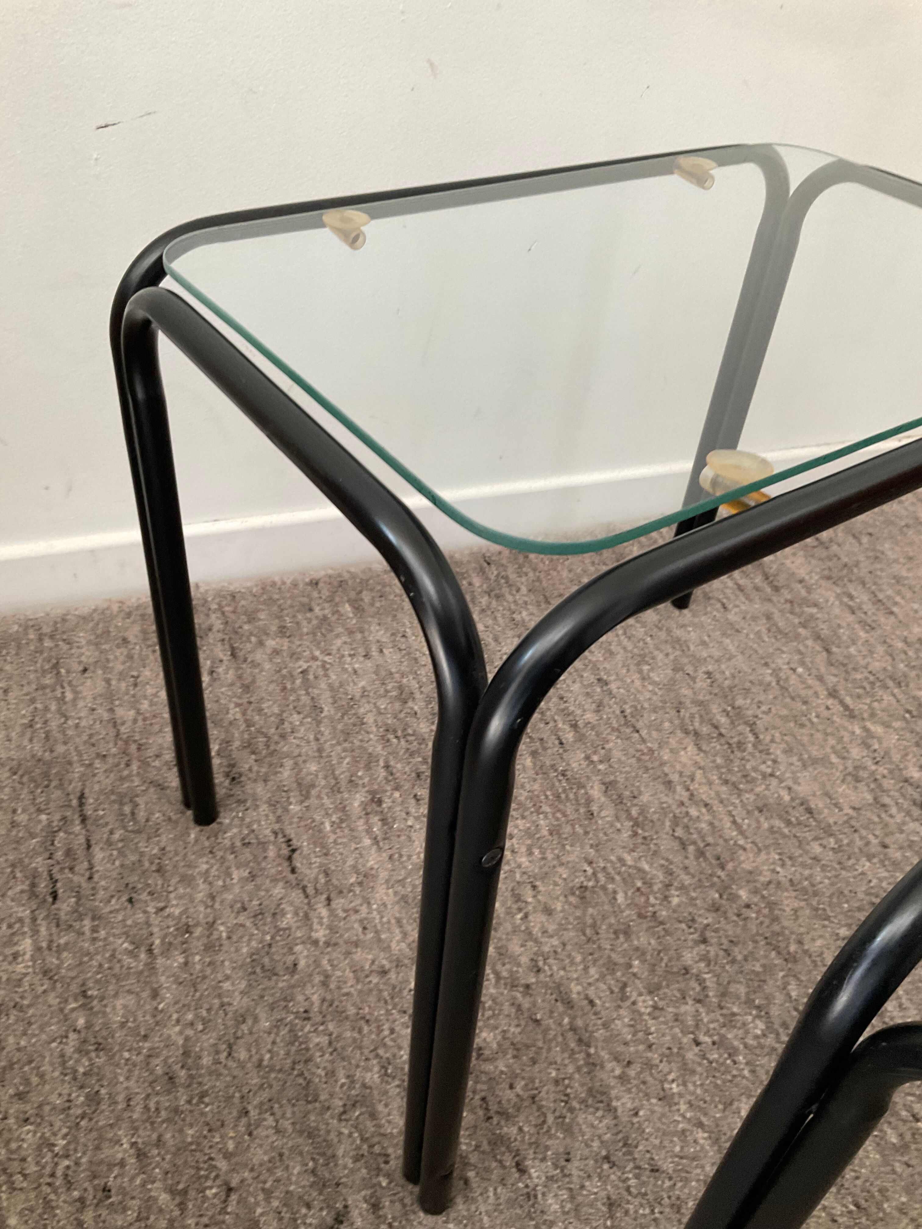 Pair of 2 vintage pull-out tables from the 70s-80s