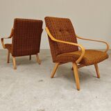 Pair of armchairs 6953 by Jaroslav Smidek for TON (Thonet)