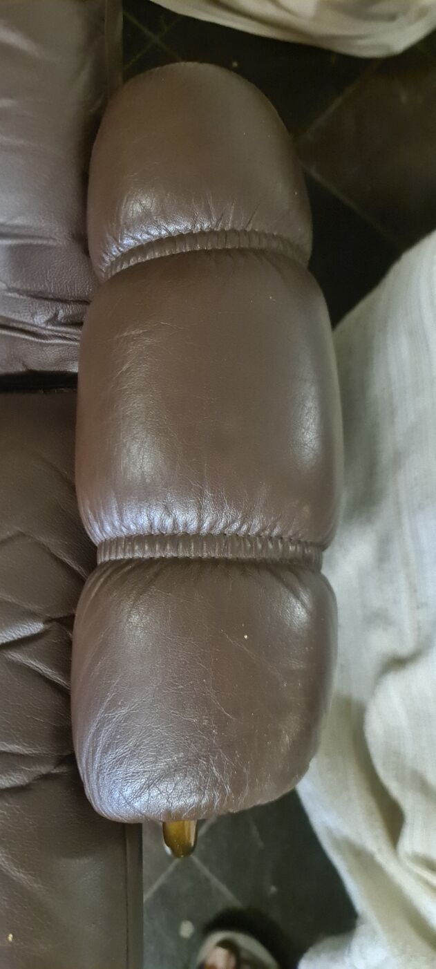 Vintage leather stressless reclining chair