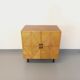 Vintage rattan, wood and metal storage cabinet from the 60s